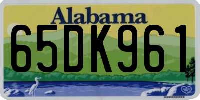 AL license plate 65DK961
