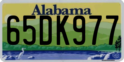AL license plate 65DK977