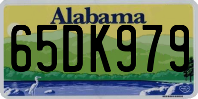 AL license plate 65DK979