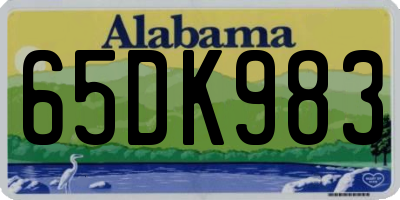 AL license plate 65DK983