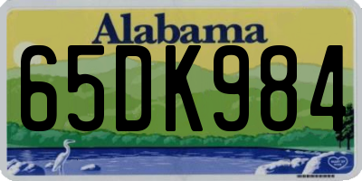 AL license plate 65DK984