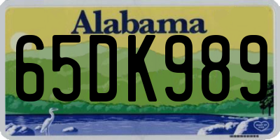 AL license plate 65DK989