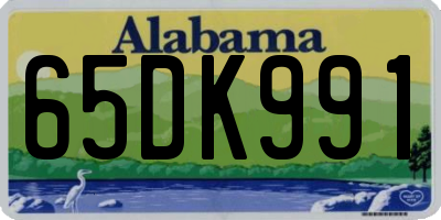 AL license plate 65DK991