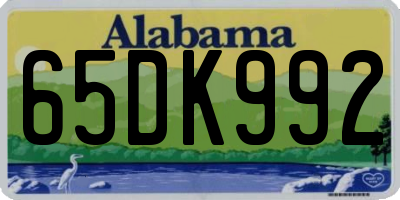 AL license plate 65DK992