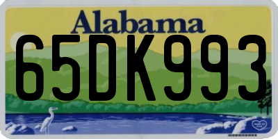 AL license plate 65DK993
