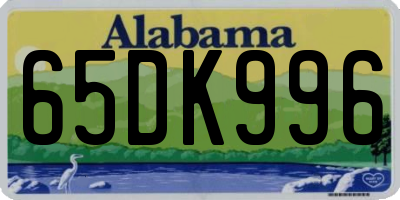 AL license plate 65DK996
