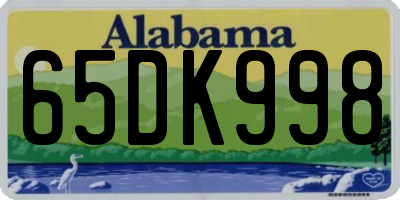 AL license plate 65DK998