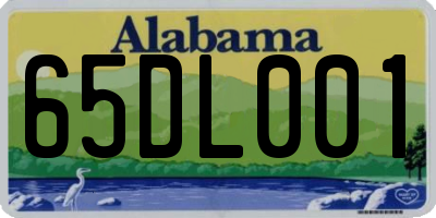 AL license plate 65DL001