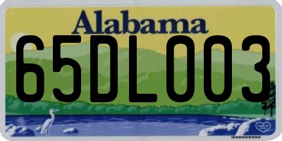 AL license plate 65DL003