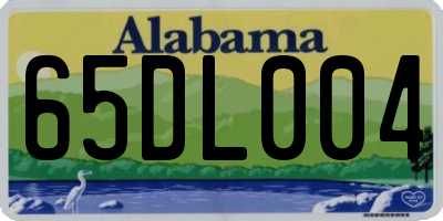 AL license plate 65DL004