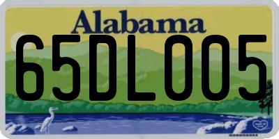 AL license plate 65DL005
