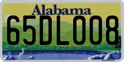 AL license plate 65DL008
