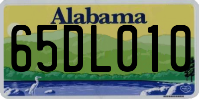 AL license plate 65DL010