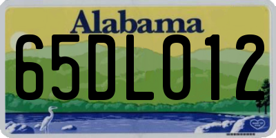 AL license plate 65DL012
