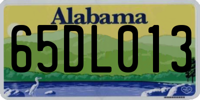 AL license plate 65DL013
