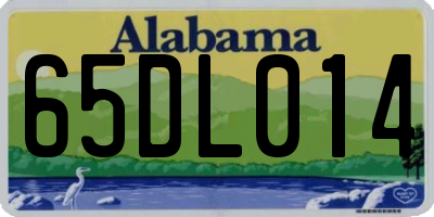 AL license plate 65DL014