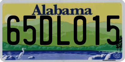 AL license plate 65DL015