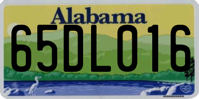 AL license plate 65DL016