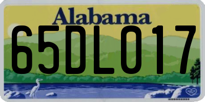AL license plate 65DL017