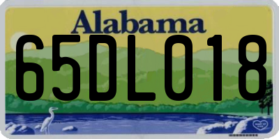 AL license plate 65DL018