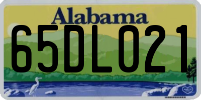 AL license plate 65DL021
