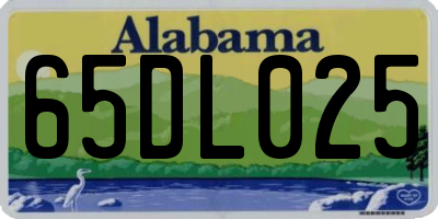 AL license plate 65DL025