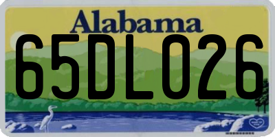 AL license plate 65DL026