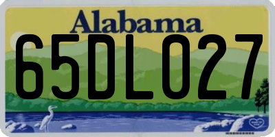 AL license plate 65DL027