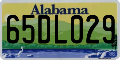 AL license plate 65DL029