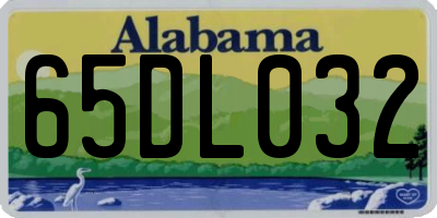 AL license plate 65DL032