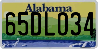 AL license plate 65DL034