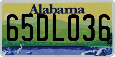 AL license plate 65DL036