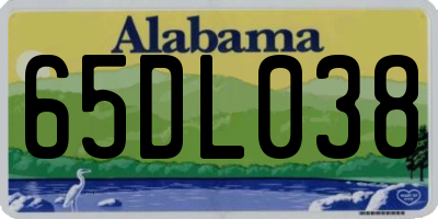 AL license plate 65DL038