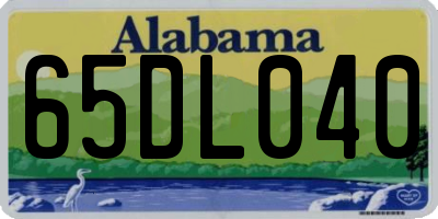 AL license plate 65DL040