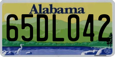 AL license plate 65DL042