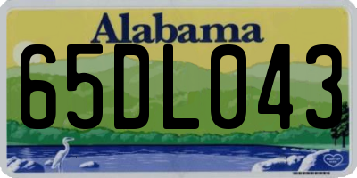 AL license plate 65DL043