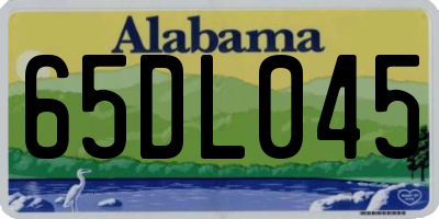 AL license plate 65DL045