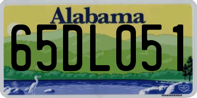 AL license plate 65DL051