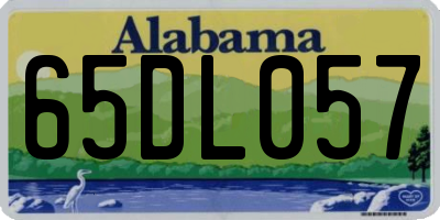 AL license plate 65DL057