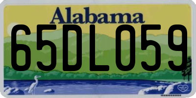 AL license plate 65DL059