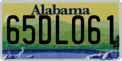 AL license plate 65DL061