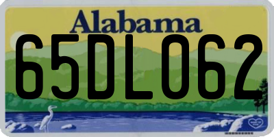 AL license plate 65DL062