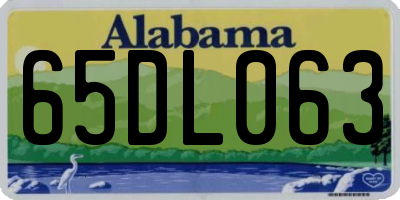 AL license plate 65DL063