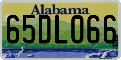 AL license plate 65DL066