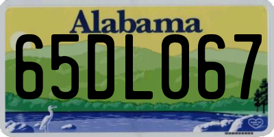 AL license plate 65DL067