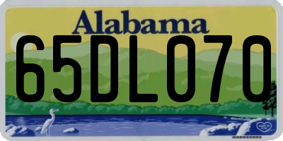 AL license plate 65DL070