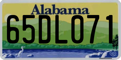 AL license plate 65DL071