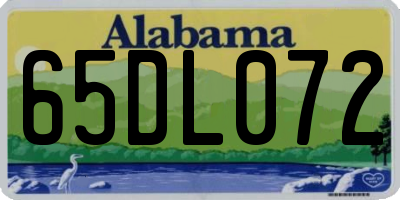 AL license plate 65DL072