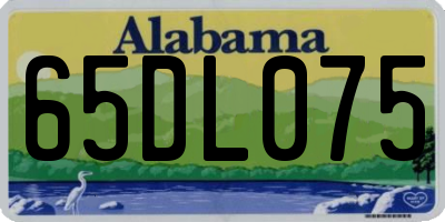 AL license plate 65DL075