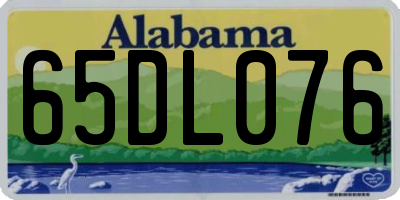 AL license plate 65DL076